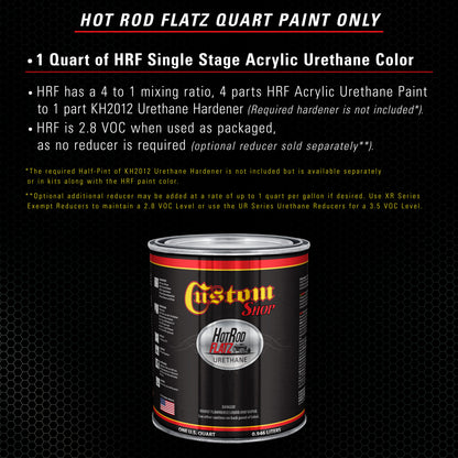 British Racing Green - Hot Rod Flatz Flat Matte Satin Urethane Auto Paint - Paint Quart Only Coating