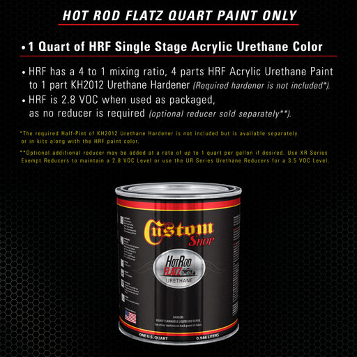 British Racing Green - Hot Rod Flatz Flat Matte Satin Urethane Auto Paint - Paint Quart Only - Professional Low Sheen Automotive, Car Truck Coating, 4:1 Mix Ratio