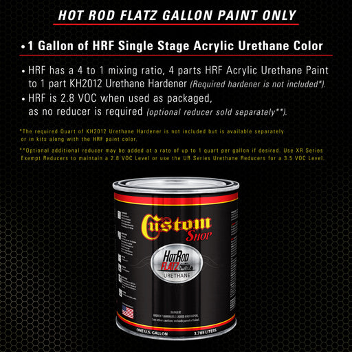 Olive Drab - Hot Rod Flatz Flat Matte Satin Urethane Auto Paint - Paint Gallon Only - Professional Low Sheen Automotive, Car Truck Coating, 4:1 Mix Ratio