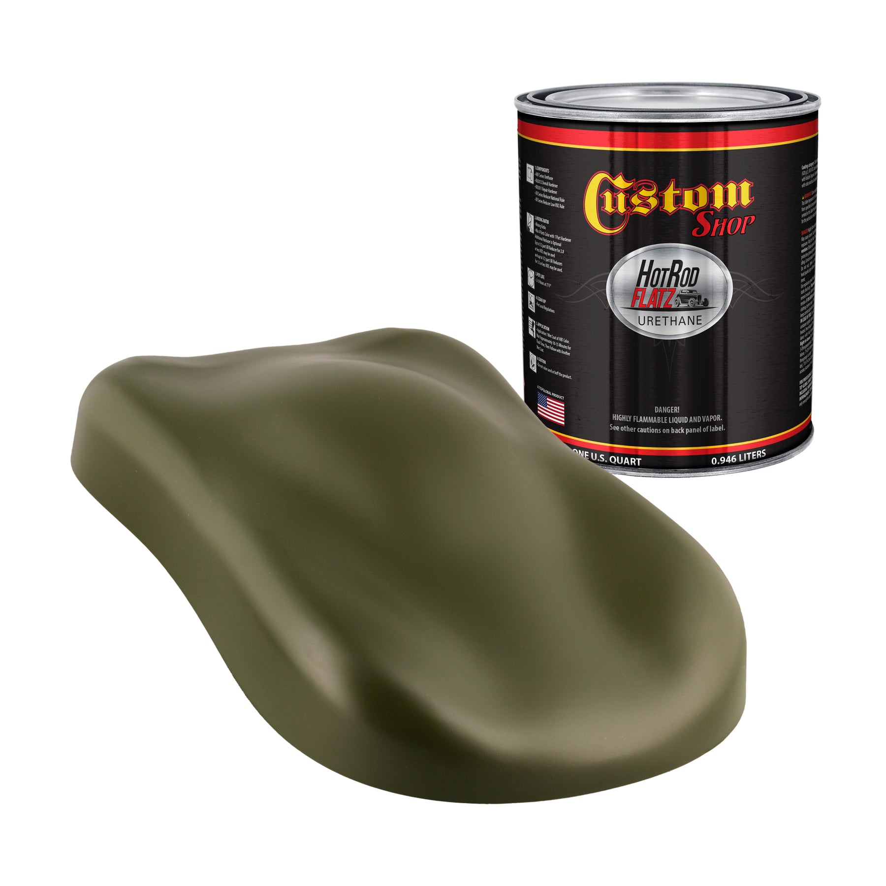 Olive Drab - Flatz Hot Rod Flatz Urethane Quart — TCP Global