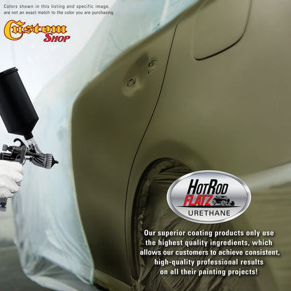 Olive Drab - Hot Rod Flatz Flat Matte Satin Urethane Auto Paint - Paint Quart Only Coating, 4:1 Mix