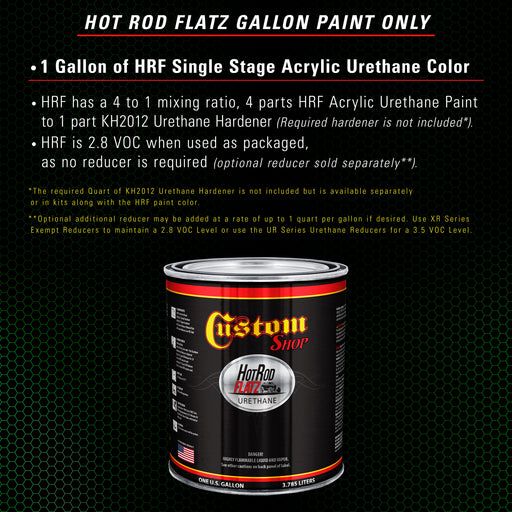 Vibrant Lime Green - Hot Rod Flatz Flat Matte Satin Urethane Auto Paint - Paint Gallon Only - Professional Low Sheen Automotive, Car Truck Coating, 4:1 Mix Ratio