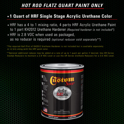 Vibrant Lime Green - Hot Rod Flatz Flat Matte Satin Urethane Auto Paint - Paint Quart Only Coating