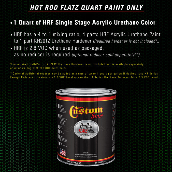 Vibrant Lime Green - Hot Rod Flatz Flat Matte Satin Urethane Auto Paint - Paint Quart Only - Professional Low Sheen Automotive, Car Truck Coating