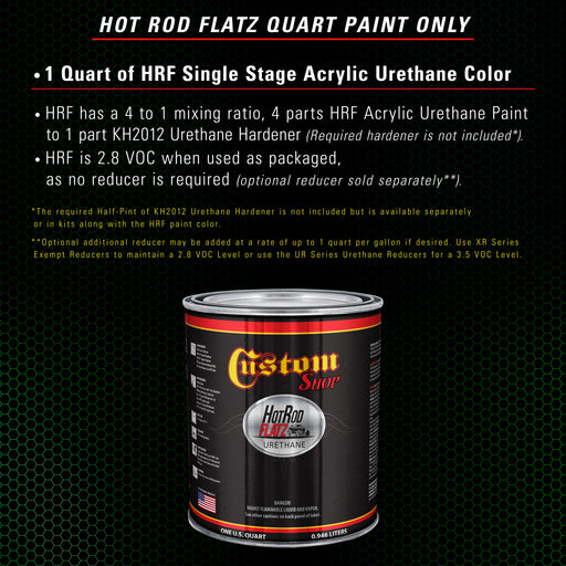 Vibrant Lime Green - Hot Rod Flatz Flat Matte Satin Urethane Auto Paint - Paint Quart Only - Professional Low Sheen Automotive, Car Truck Coating, 4:1 Mix Ratio