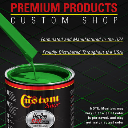 Vibrant Lime Green - Hot Rod Flatz Flat Matte Satin Urethane Auto Paint - Paint Quart Only Coating
