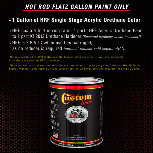Graphic Red - Hot Rod Flatz Flat Matte Satin Urethane Auto Paint - Paint Gallon Only - Professional Low Sheen Automotive, Car Truck Coating, 4:1 Mix Ratio