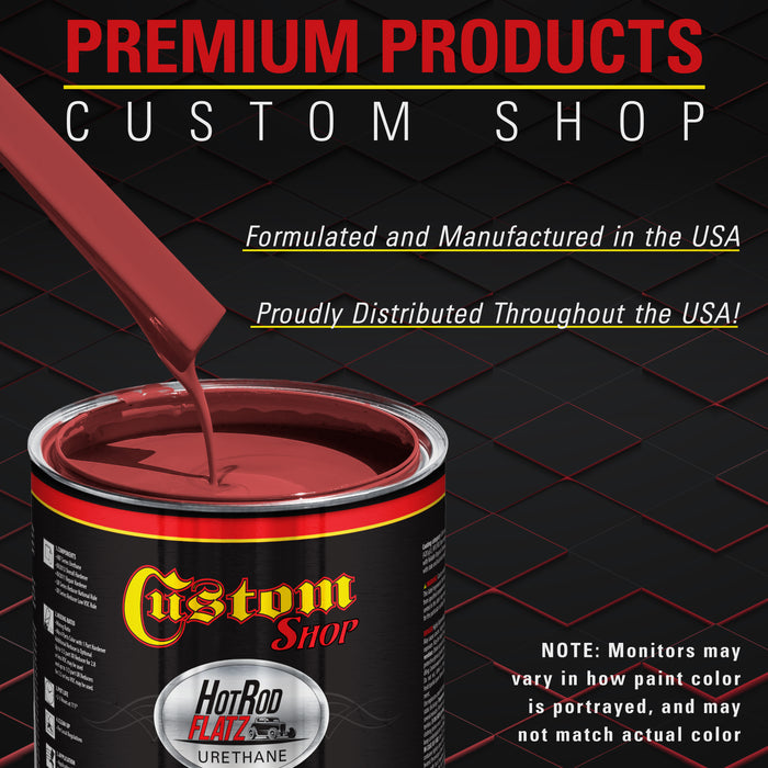 Graphic Red - Hot Rod Flatz Flat Matte Satin Urethane Auto Paint - Paint Quart Only - Professional Low Sheen Automotive, Car Truck Coating, 4:1 Mix Ratio