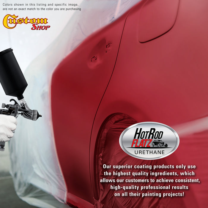 Graphic Red - Hot Rod Flatz Flat Matte Satin Urethane Auto Paint - Paint Quart Only - Professional Low Sheen Automotive, Car Truck Coating, 4:1 Mix Ratio