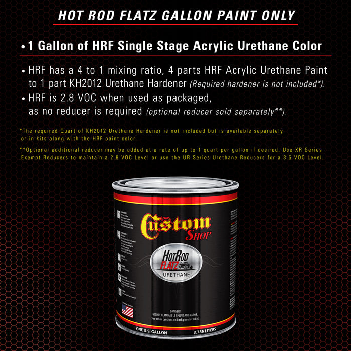 Swift Red - Hot Rod Flatz Flat Matte Satin Urethane Auto Paint - Paint Gallon Only - Professional Low Sheen Automotive, Car Truck Coating, 4:1 Mix Ratio