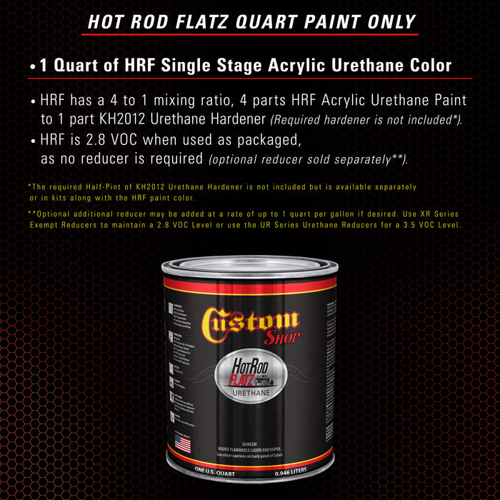 Swift Red - Hot Rod Flatz Flat Matte Satin Urethane Auto Paint - Paint Quart Only - Professional Low Sheen Automotive, Car Truck Coating, 4:1 Mix Ratio