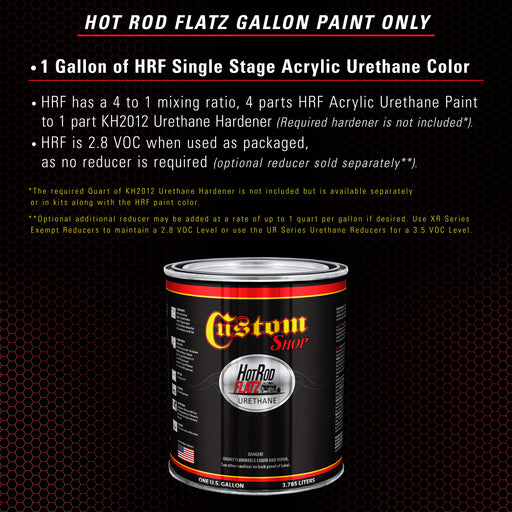 Tractor Red - Hot Rod Flatz Flat Matte Satin Urethane Auto Paint - Paint Gallon Only - Professional Low Sheen Automotive, Car Truck Coating, 4:1 Mix Ratio
