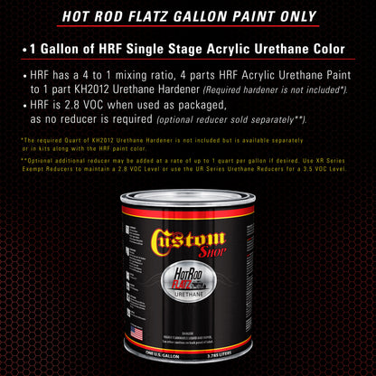 Monza Red - Hot Rod Flatz Flat Matte Satin Urethane Auto Paint - Paint Gallon Only Coating, 4:1 Mix