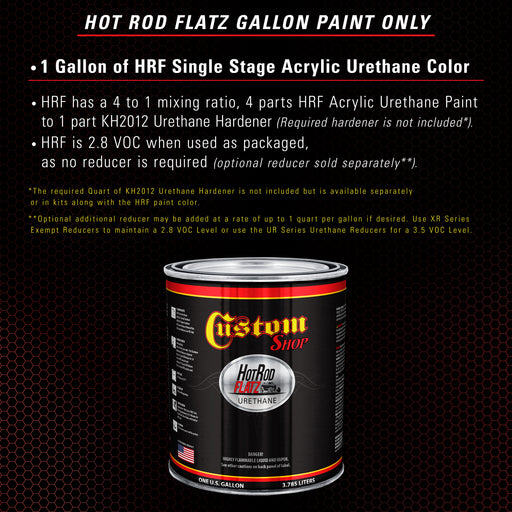 Monza Red - Hot Rod Flatz Flat Matte Satin Urethane Auto Paint - Paint Gallon Only - Professional Low Sheen Automotive, Car Truck Coating, 4:1 Mix Ratio