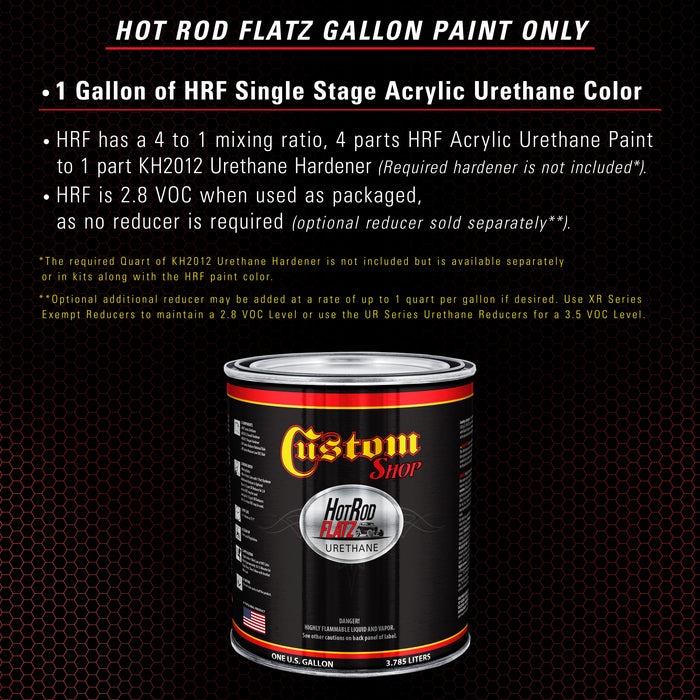 Monza Red - Hot Rod Flatz Flat Matte Satin Urethane Auto Paint - Paint Gallon Only - Professional Low Sheen Automotive, Car Truck Coating, 4:1 Mix Ratio
