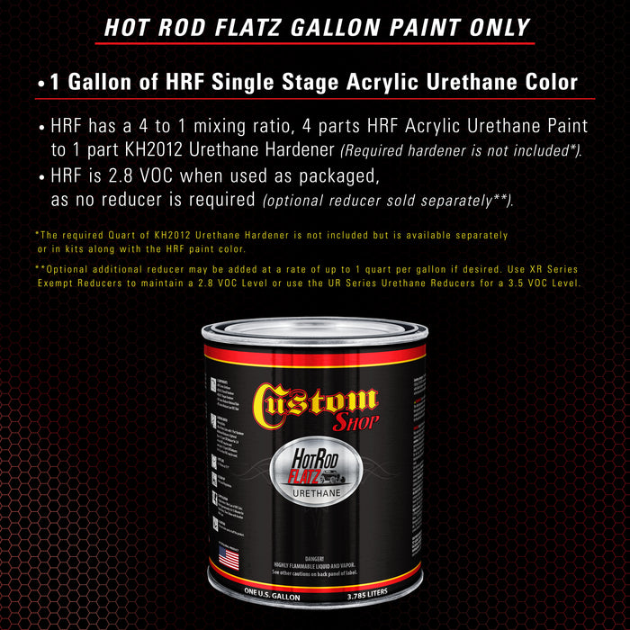 Candy Apple Red - Hot Rod Flatz Flat Matte Satin Urethane Auto Paint - Paint Gallon Only - Professional Low Sheen Automotive, Car Truck Coating, 4:1 Mix Ratio