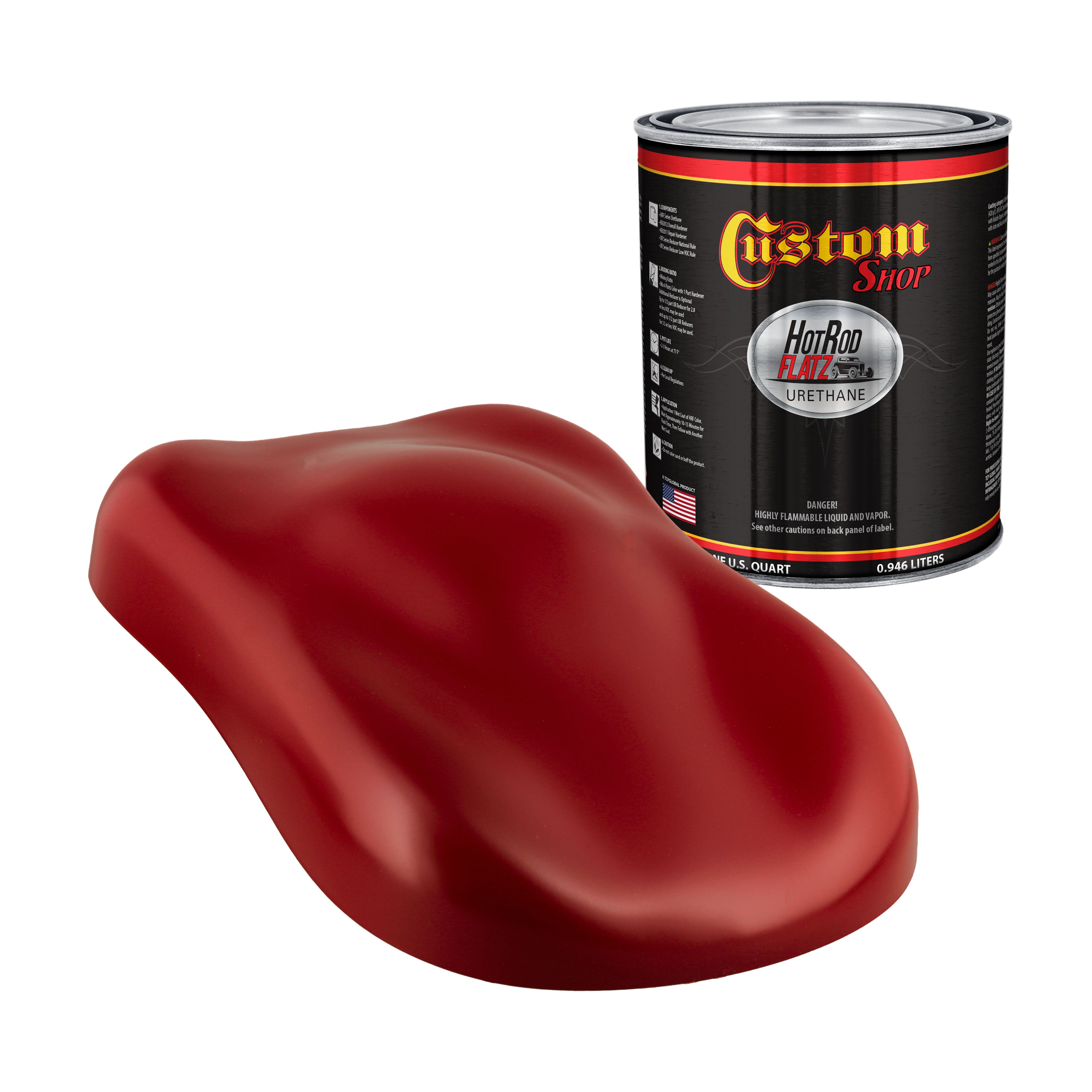 Candy Apple Red-Flatz Hot Rod Flatz Urethane Quart – TCP Global