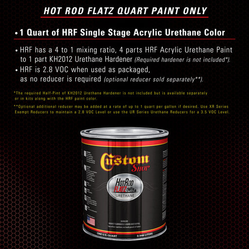 Candy Apple Red - Hot Rod Flatz Flat Matte Satin Urethane Auto Paint - Paint Quart Only - Professional Low Sheen Automotive, Car Truck Coating, 4:1 Mix Ratio