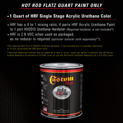 Carmine Red - Hot Rod Flatz Flat Matte Satin Urethane Auto Paint - Paint Quart Only Coating, 4:1 Mix