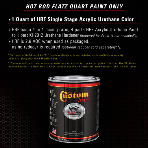 Carmine Red - Hot Rod Flatz Flat Matte Satin Urethane Auto Paint - Paint Quart Only - Professional Low Sheen Automotive, Car Truck Coating, 4:1 Mix Ratio