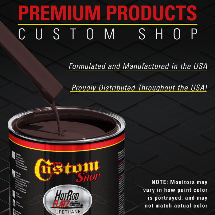 Royal Maroon - Hot Rod Flatz Flat Matte Satin Urethane Auto Paint - Paint Quart Only - Professional Low Sheen Automotive, Car Truck Coating, 4:1 Mix Ratio