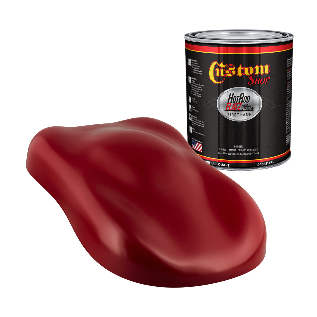 Regal Red - Hot Rod Flatz Flat Matte Satin Urethane Auto Paint - Paint Quart Only Coating, 4:1 Mix