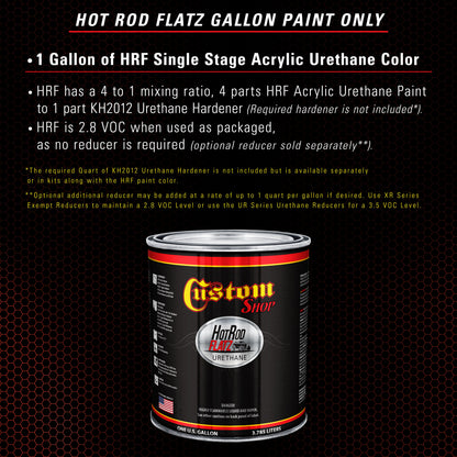 Reptile Red - Hot Rod Flatz Flat Matte Satin Urethane Auto Paint - Paint Gallon Only Coating, 4:1 Mix
