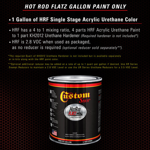 Reptile Red - Hot Rod Flatz Flat Matte Satin Urethane Auto Paint - Paint Gallon Only - Professional Low Sheen Automotive, Car Truck Coating, 4:1 Mix Ratio