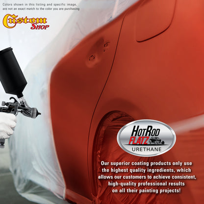 Reptile Red - Hot Rod Flatz Flat Matte Satin Urethane Auto Paint - Paint Gallon Only Coating, 4:1 Mix