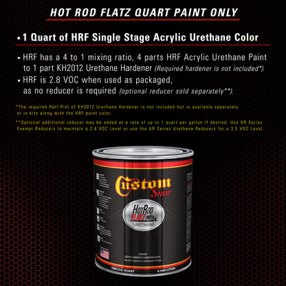 Reptile Red - Hot Rod Flatz Flat Matte Satin Urethane Auto Paint - Paint Quart Only Coating, 4:1 Mix