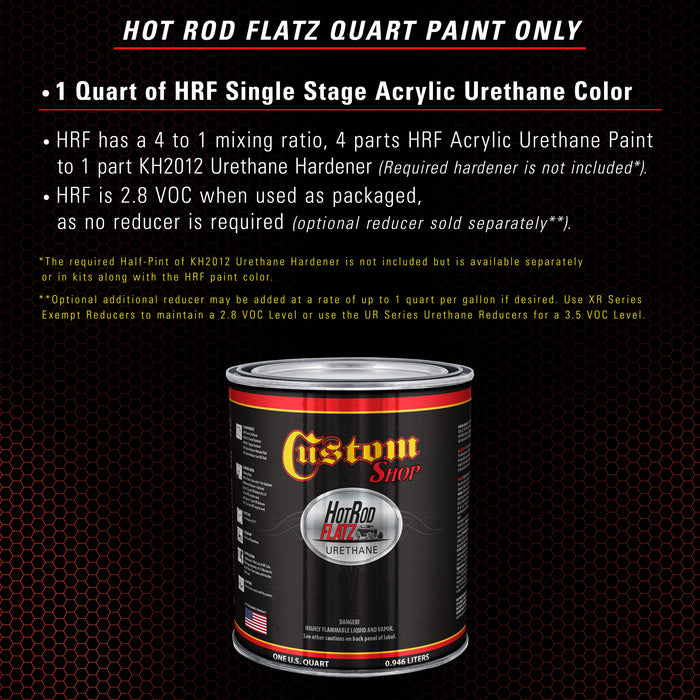 Reptile Red - Hot Rod Flatz Flat Matte Satin Urethane Auto Paint - Paint Quart Only - Professional Low Sheen Automotive, Car Truck Coating, 4:1 Mix Ratio