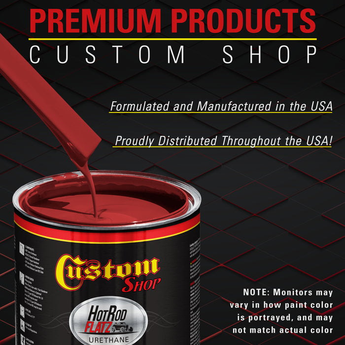 Victory Red - Hot Rod Flatz Flat Matte Satin Urethane Auto Paint - Paint Quart Only - Professional Low Sheen Automotive, Car Truck Coating, 4:1 Mix Ratio