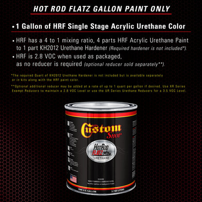 Viper Red - Hot Rod Flatz Flat Matte Satin Urethane Auto Paint - Paint Gallon Only Coating, 4:1 Mix