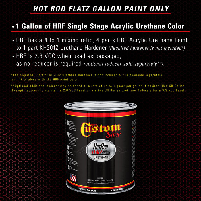 Viper Red - Hot Rod Flatz Flat Matte Satin Urethane Auto Paint - Paint Gallon Only - Professional Low Sheen Automotive, Car Truck Coating, 4:1 Mix Ratio