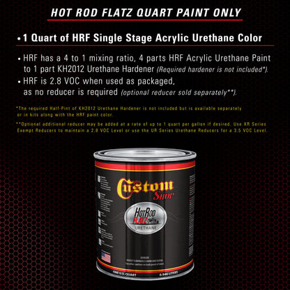 Viper Red - Hot Rod Flatz Flat Matte Satin Urethane Auto Paint - Paint Quart Only Coating, 4:1 Mix