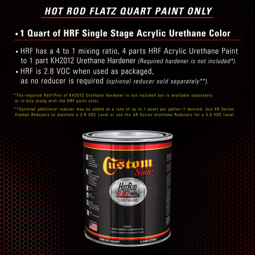 Viper Red - Hot Rod Flatz Flat Matte Satin Urethane Auto Paint - Paint Quart Only - Professional Low Sheen Automotive, Car Truck Coating, 4:1 Mix Ratio