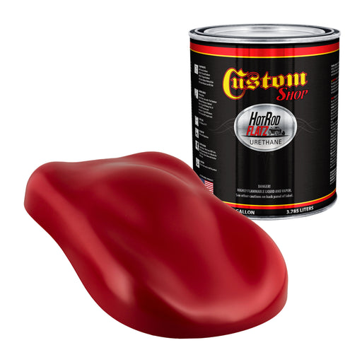 Pro Street Red - Hot Rod Flatz Flat Matte Satin Urethane Auto Paint - Paint Gallon Only - Professional Low Sheen Automotive, Car Truck Coating, 4:1 Mix Ratio