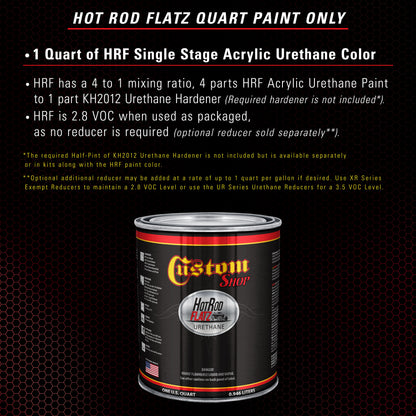 Pro Street Red - Hot Rod Flatz Flat Matte Satin Urethane Auto Paint - Paint Quart Only Coating, 4:1