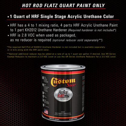 Quarter Mile Red - Hot Rod Flatz Flat Matte Satin Urethane Auto Paint - Paint Quart Only Coating, 4:1