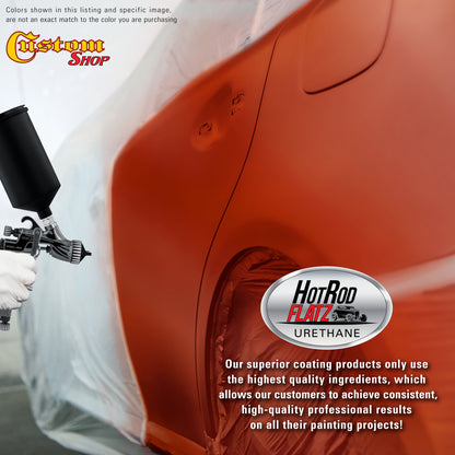 Scarlet Red - Hot Rod Flatz Flat Matte Satin Urethane Auto Paint - Paint Gallon Only Coating, 4:1 Mix