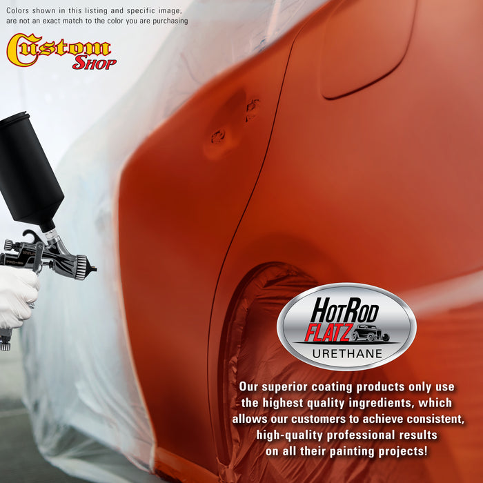 Scarlet Red - Hot Rod Flatz Flat Matte Satin Urethane Auto Paint - Paint Gallon Only - Professional Low Sheen Automotive, Car Truck Coating, 4:1 Mix Ratio