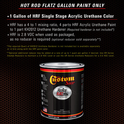 Speed Orange - Hot Rod Flatz Flat Matte Satin Urethane Auto Paint - Paint Gallon Only Coating, 4:1 Mix