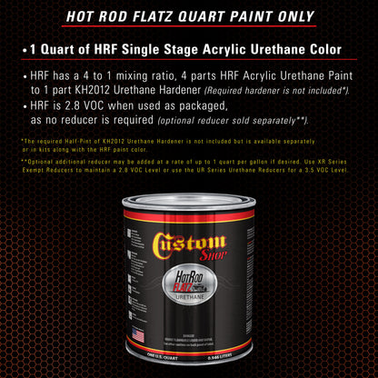 Speed Orange - Hot Rod Flatz Flat Matte Satin Urethane Auto Paint - Paint Quart Only Coating, 4:1 Mix