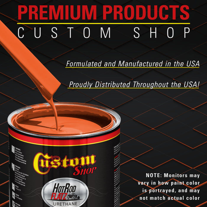 Speed Orange - Hot Rod Flatz Flat Matte Satin Urethane Auto Paint - Paint Quart Only - Professional Low Sheen Automotive, Car Truck Coating, 4:1 Mix Ratio