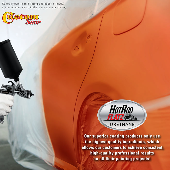 Speed Orange - Hot Rod Flatz Flat Matte Satin Urethane Auto Paint - Paint Quart Only - Professional Low Sheen Automotive, Car Truck Coating, 4:1 Mix Ratio