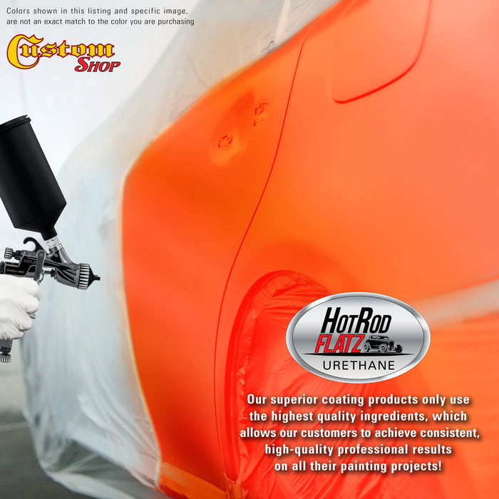 Charger Orange - Hot Rod Flatz Flat Matte Satin Urethane Auto Paint - Paint Gallon Only - Professional Low Sheen Automotive, Car Truck Coating, 4:1 Mix Ratio