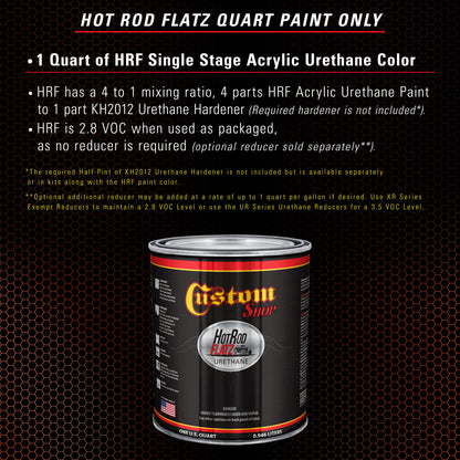 Charger Orange - Hot Rod Flatz Flat Matte Satin Urethane Auto Paint - Paint Quart Only Coating, 4:1