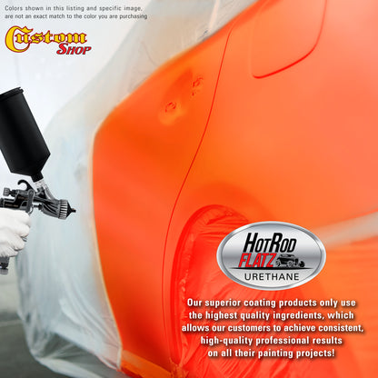 Charger Orange - Hot Rod Flatz Flat Matte Satin Urethane Auto Paint - Paint Quart Only Coating, 4:1