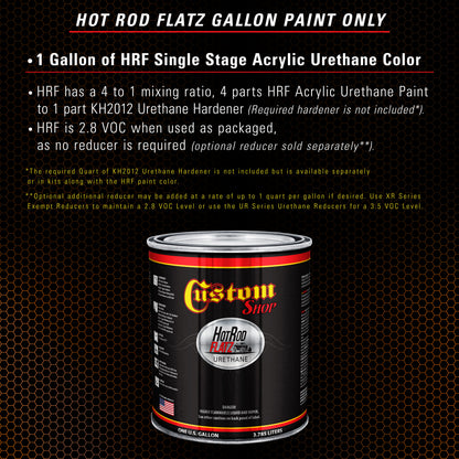 Omaha Orange - Hot Rod Flatz Flat Matte Satin Urethane Auto Paint - Paint Gallon Only Coating, 4:1 Mix