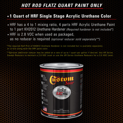 Omaha Orange - Hot Rod Flatz Flat Matte Satin Urethane Auto Paint - Paint Quart Only Coating, 4:1 Mix